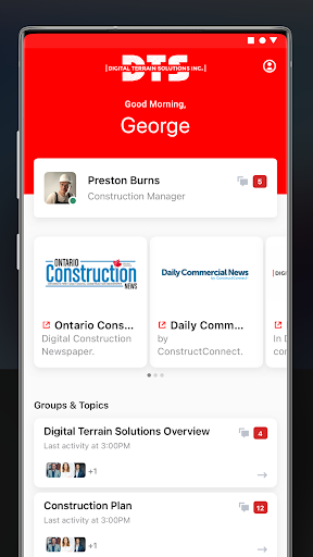 Android application DTS Civil Project Management screenshort