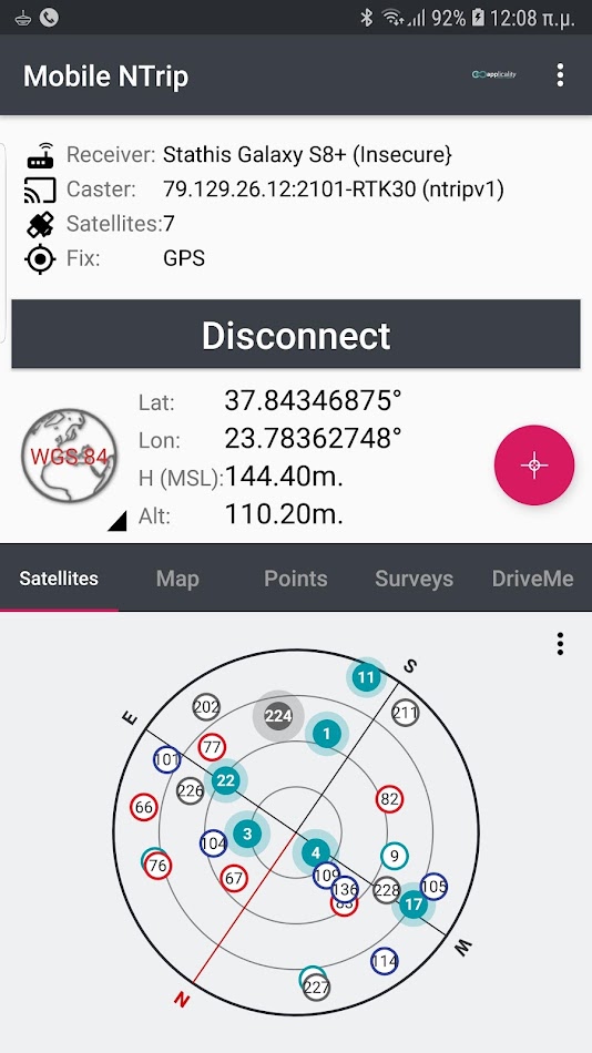 #1. Mobile NTrip (Android) Ved: applicality