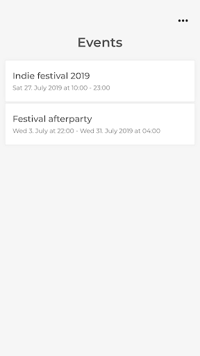 Android application Fienta screenshort