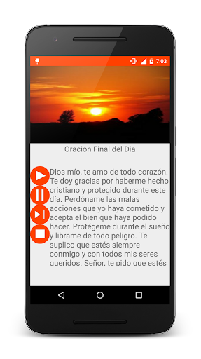 Android application Oración Final del Día screenshort