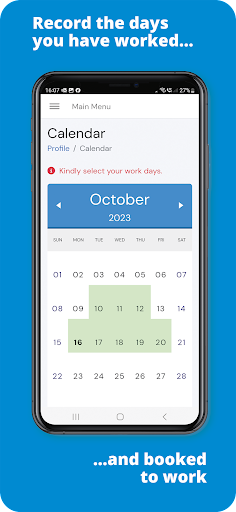 MyPayCalendar Screen 2