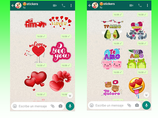 Android application Stickers para whatsap de amor screenshort