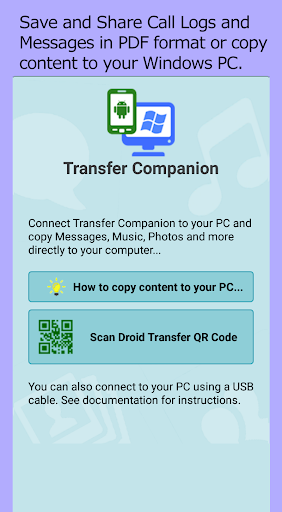 Android application Transfer Companion: SMS Backup screenshort