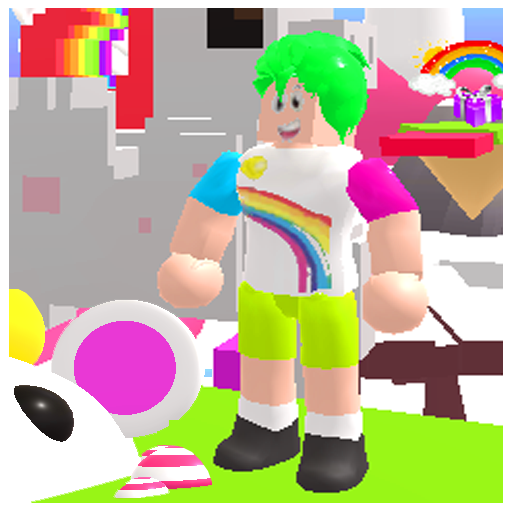 Obby Unicorn Parkour Rainbow logo