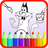 Coloring Page Oggy Cockroaches icon