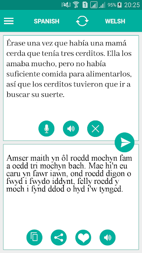 Android application Welsh Spanish Translator screenshort