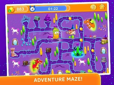 Maze game for kids. Labyrinth Unknown