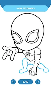 How to draw spider boy