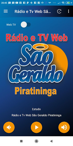 Rádio e Tv Web São Geraldo Pir Screen 2