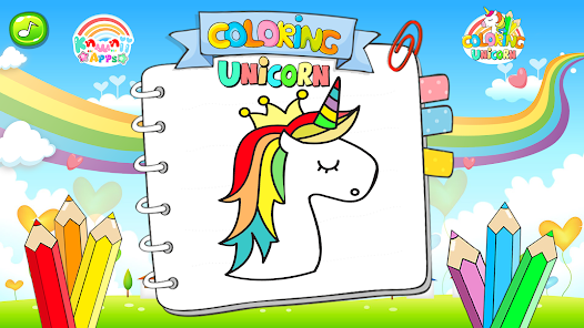 Imágen 2 Unicornio lindo para colorear android