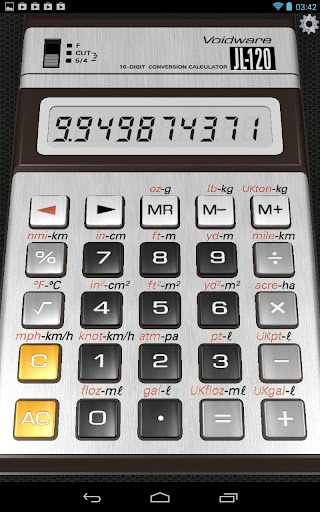 Android application 3D Conversion Calculator screenshort