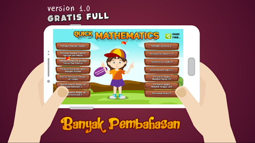 Android application Quick Mathematics screenshort