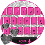 Sterling Glitter Hearts Keyboard Pink & Black icon
