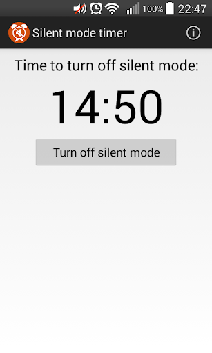 Silent mode timer Screen 2