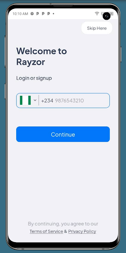 Android application Rayzor screenshort