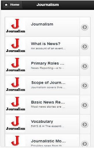 Android application Journalism screenshort