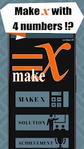 Make X!?~Make X with 4 numbers