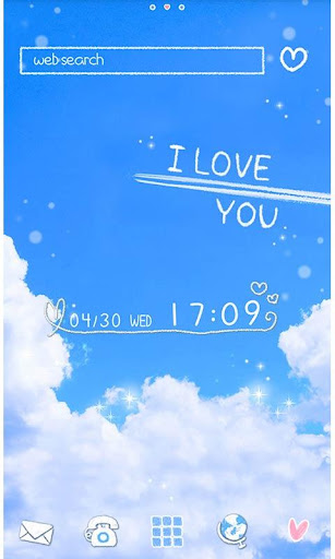 Android application -Skywriter- Theme +HOME screenshort