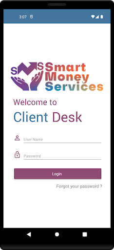 Android application Smart Money Services screenshort