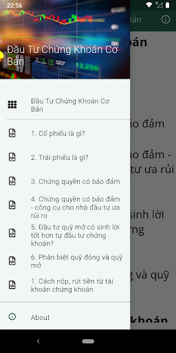 Android application Đầu tư chứng khoán cơ bản screenshort