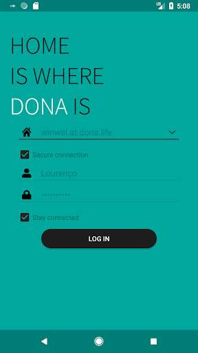 Android application Dona Home screenshort