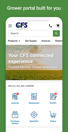 Android application CFS Coop screenshort