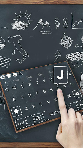 Exquisite blackboard school keyboard theme