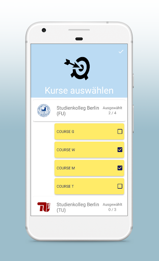 Android application ZielStk | Studienkolleg screenshort