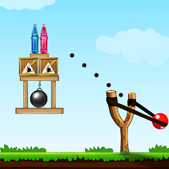 Bottle Shooter Slingshot Game MOD