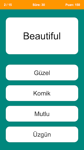 İngilizce Kelime Testi Screen 3