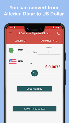 US Dollar to Algerian Dinar Screen 3