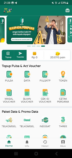 Android application Delta Pulsa screenshort