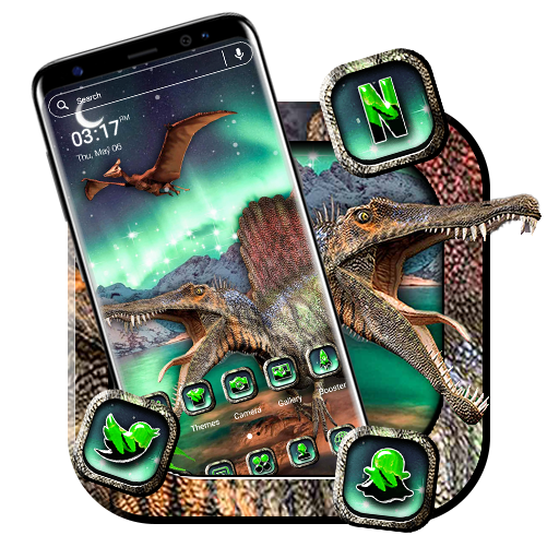 Aurora Dinosaur Launcher Theme logo