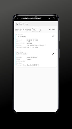 Gateway Vehicle Inspection App Screen 2
