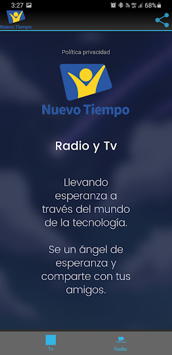 Android application Nuevo Tiempo screenshort