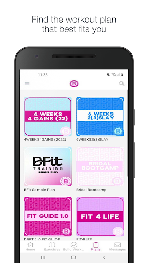 BFit Training Screen 2