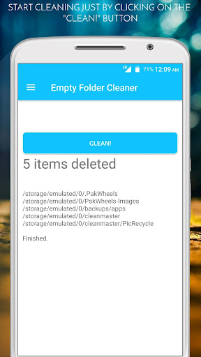 Empty Folder Cleaner Screen 2