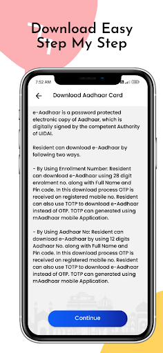 Link Number to Aadhar Info App Screen 3