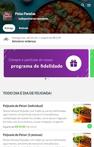 Android application Pelas Panelas screenshort