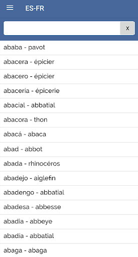 Android application Spanish French Dictionary screenshort