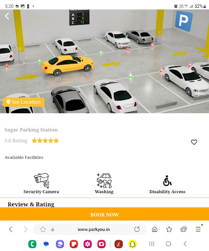 Android application ParkYou Making Parking Easier! screenshort