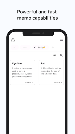Android application Dust : Memo screenshort