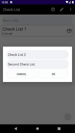 Android application Simple Check List - To do list screenshort