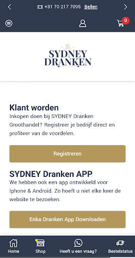 Android application Sydney Dranken Groothandel screenshort