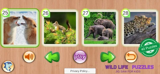 Wild Life Puzzles Toddler