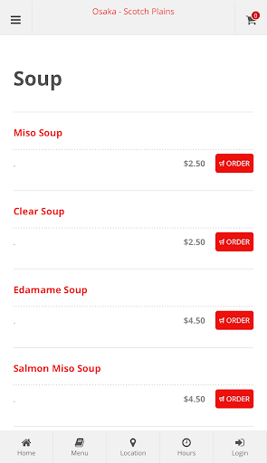 Osaka Scotch Plains Ordering Screen 2