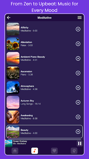 Screenshot of ReliefMix Affirmations & Sound