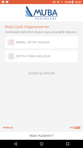 Muba Optik Okuma Screen 2