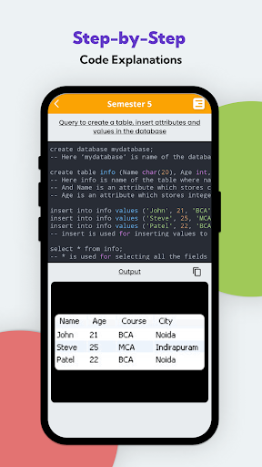 BCA - Course Programming Screen 3