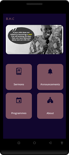 Android application BHC screenshort